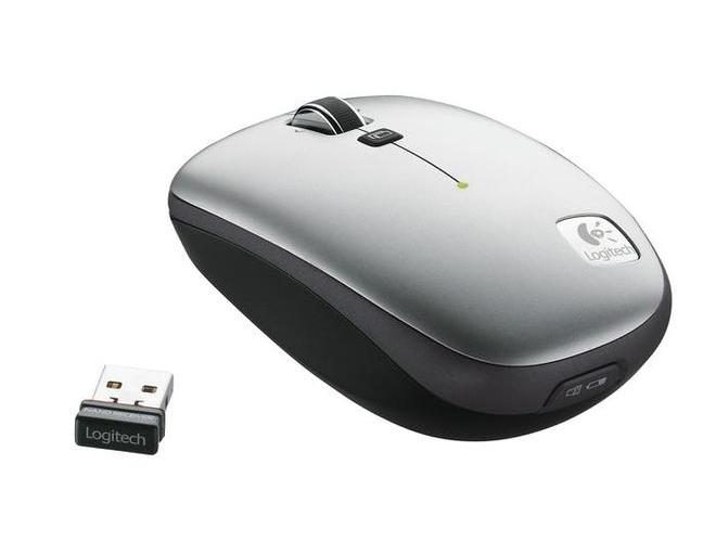 Myš LOGITECH  V550 Nano Cordless Laser Mouse, šedá (grey)