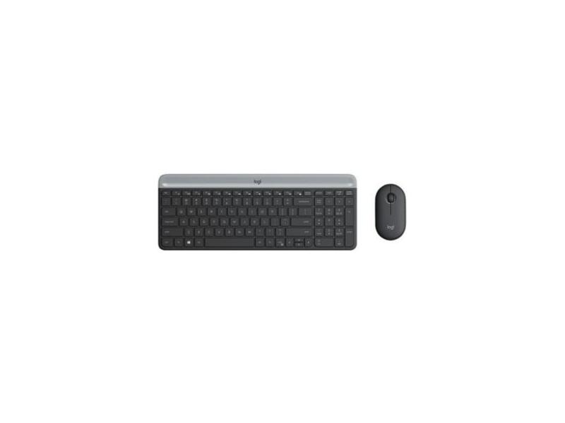 Sada bezdrátové klávesnice a myši LOGITECH MK470 Slim Wireless Combo, černý (black)