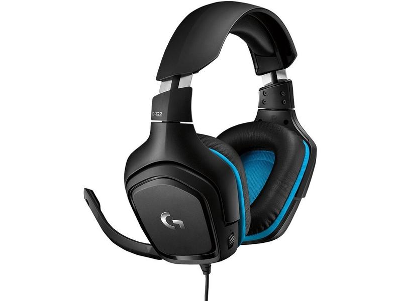 Headset - hlavový most LOGITECH G432, černá/modrá (black/blue)