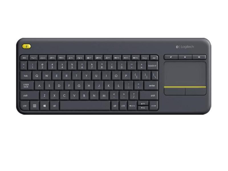 Bezdrátová klávesnice LOGITECH Wireless Touch Keyboard K400 Plus, černá