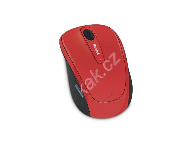 Bezdrátová myš MICROSOFT Wireless Mobile Mouse 3500, Flame Red Gloss