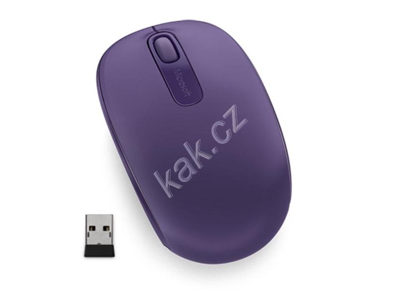 Bezdrátová myš MICROSOFT Wireless Mobile Mouse 1850, fialová (purple)