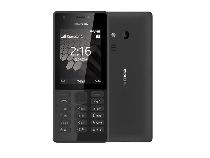 Tlačítkový mobilní telefon NOKIA 216 Dual SIM, černý (black)
