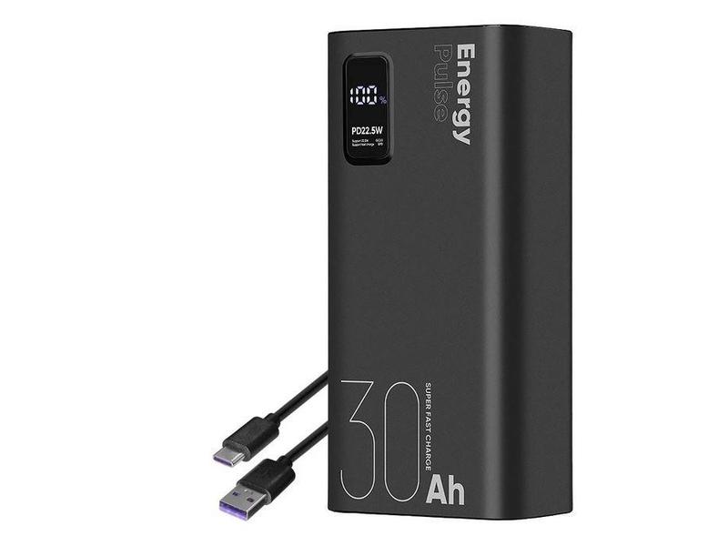 Powerbanka OBAL:ME EnergyPulse Powerbanka 30000mAh 22.5W Black