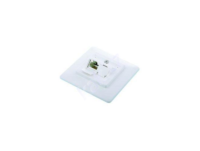  OEM  Zásuvka 2x RJ45 na zeď pod omítku, cat.6, bílá (white)