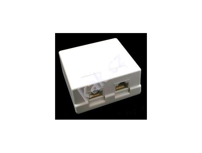  OEM  zásuvka 2x RJ45, bílá (white)