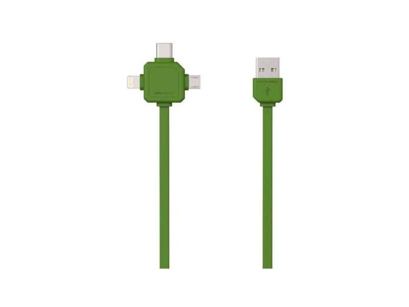 Vícekonektorový kabel PowerCube USBcable USB-C CABLE, zelená (green)