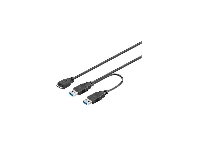  PREMIUMCORD USB 3.0 napájecí Y kabel A, černá
