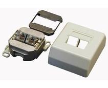 Obrázek k produktu: OEM Zásuvka 2x RJ45 na zeď na omítku