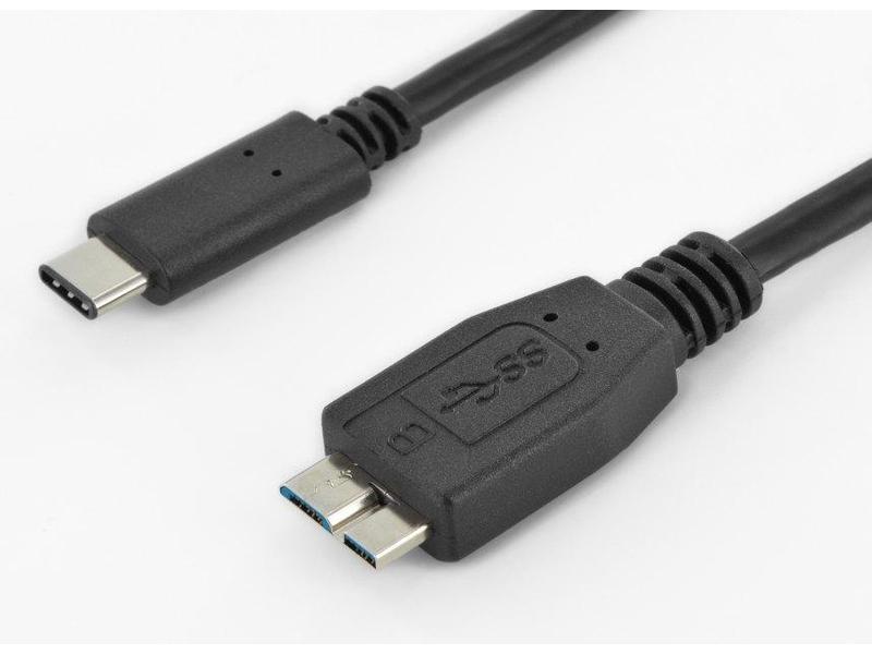 PREMIUMCORD USB-C/M - USB 3.0 Micro-B/M, černý