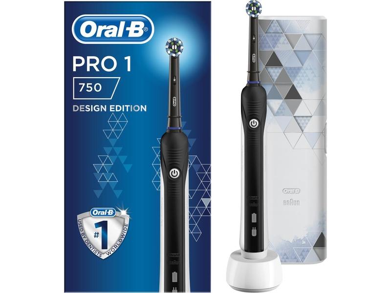 El. zubní kartáček Oral-B PRO 750 CrossAction, černý (black)