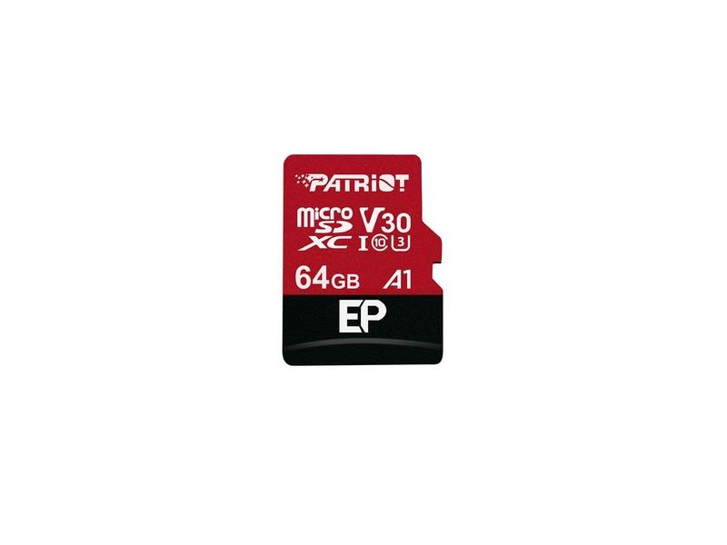 Paměťová karta PATRIOT microSDXC 64GB Patriot V30 A1 + adapter
