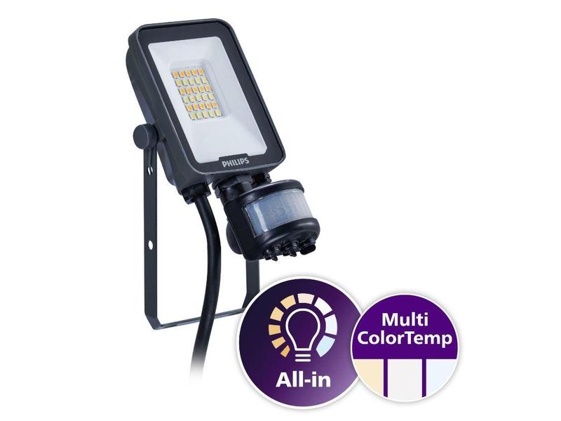  PHILIPS LED reflektor + pohyb.čidlo infra 10W plochý