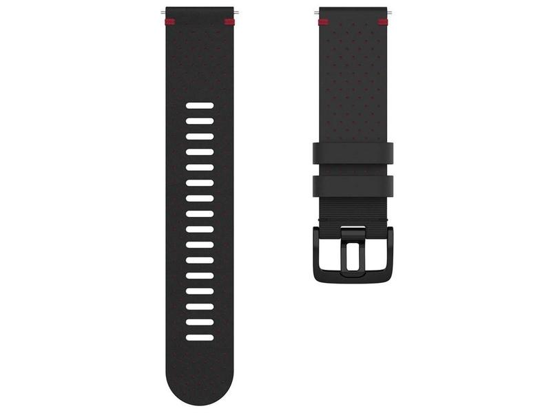 Řemínek POLAR 22mm perforovaná kůže, vel. M/L, černý (black)