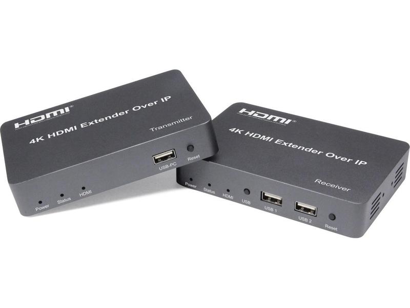 HDMI extender s USB na 150m over IP PREMIUMCORD khext150-1