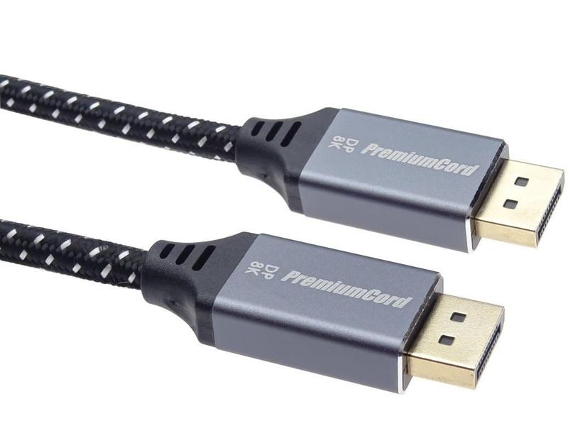  PREMIUMCORD DisplayPort 1.4 přípojný kabel, kovové a zlacené konektory, 2m