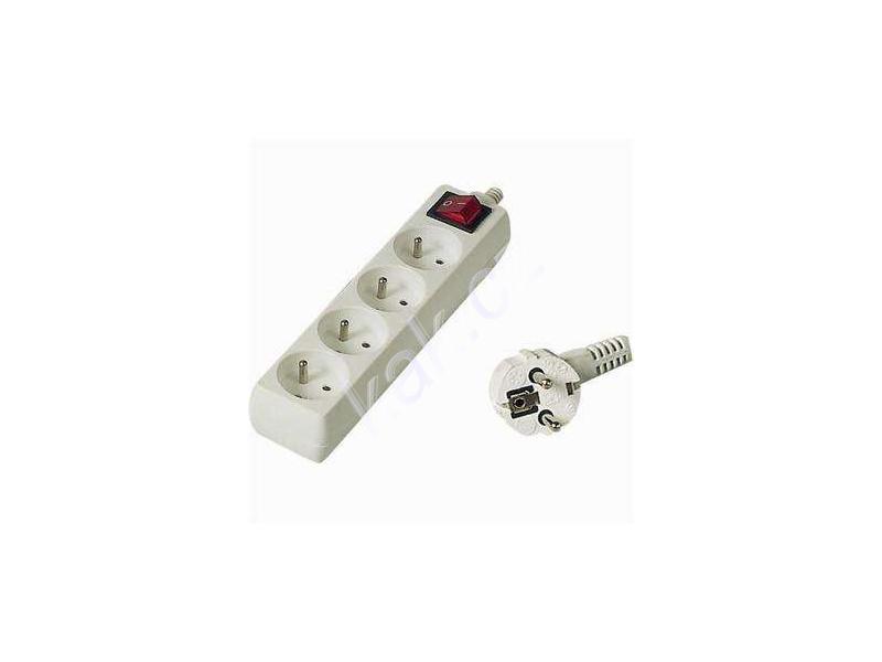 Prodlužovací napájecí kabel PREMIUMCORD  PP4K-03, bílá (white)
