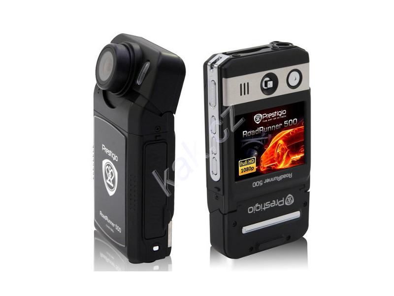 Full HD kamera do auta PRESTIGIO  Roadrunner 500, černo-stříbrná