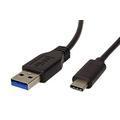  OEM  kabel USB A - USB C, 2m, černý (black)