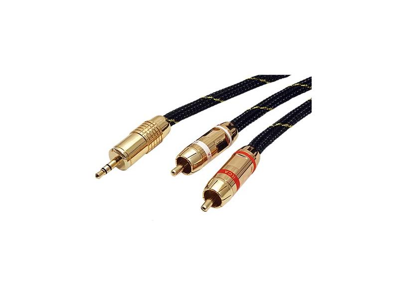 Kabel ROLINE Gold kabel jack 3,5M - 2x cinch(M)