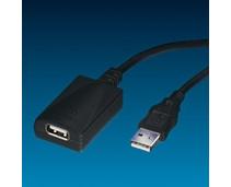 Obrázek k produktu: OEM USB 2.0 aktivní prodlužovací kabel, černý (black)