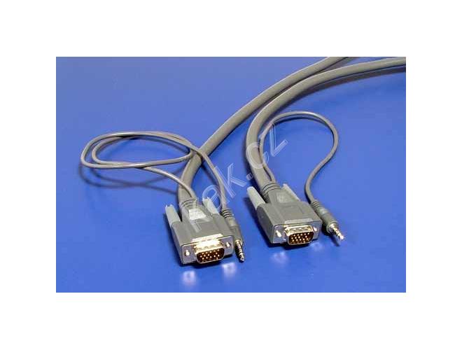 Kabel ROLINE  VGA+Audio (jack 3,5M) kabel 6m