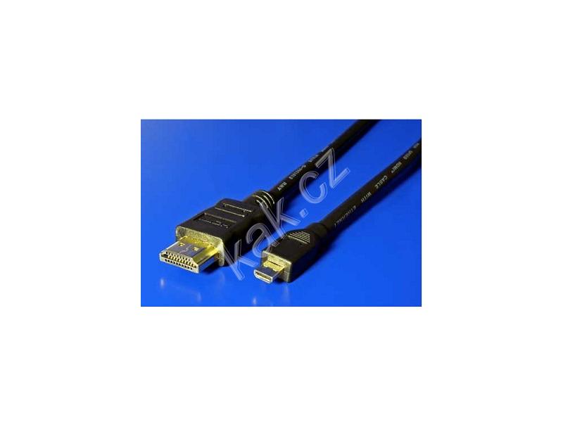  ROLINE  microHDMI kabel s Ethernetem 2m