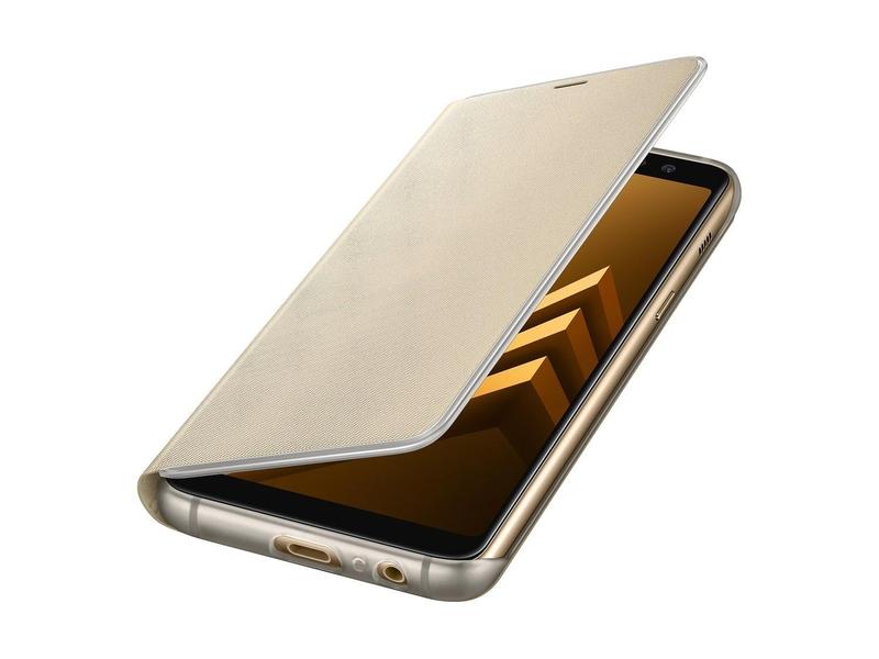 Pouzdro pro Samsung SAMSUNG Flipové neonové pouzdro pro A8 (2018), zlaté (gold)