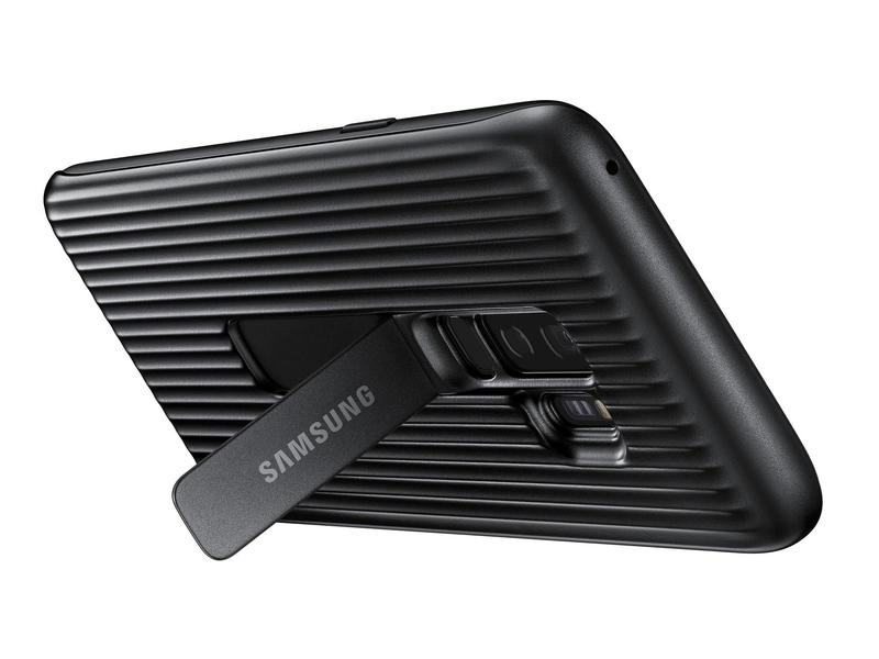 Pouzdro pro Samsung SAMSUNG Tvrzený ochranný zadní kryt pro S9+, černý (black)
