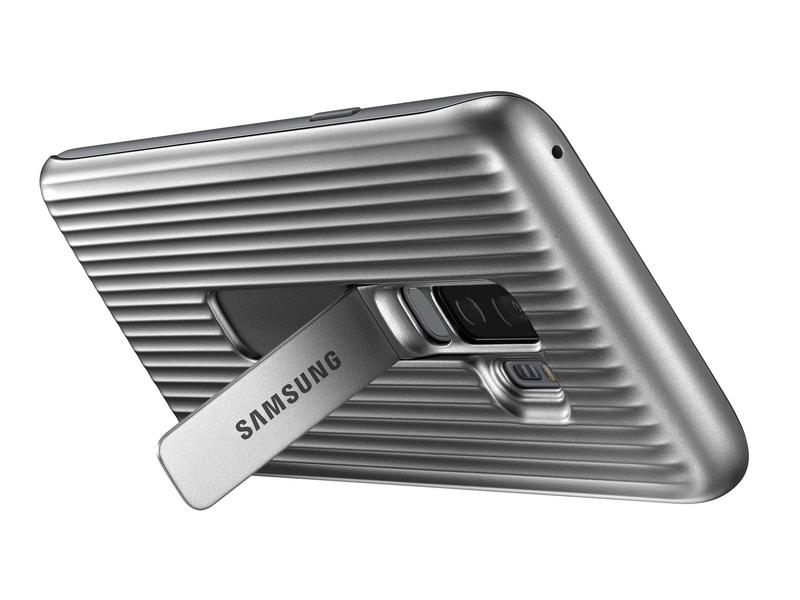 Pouzdro pro Samsung SAMSUNG Tvrzený ochranný zadní kryt pro S9+, stříbrný (silver)