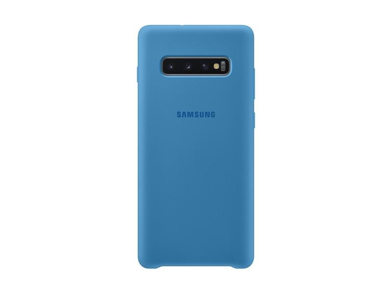 Zadní silikonový kryt na mobil SAMSUNG Silicone Cover S10+, modrá (blue)
