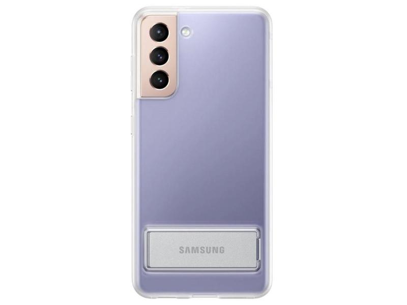 Pouzdro pro Samsung SAMSUNG Průhledný zadní kryt se stojánkem pro S21, Transparentní