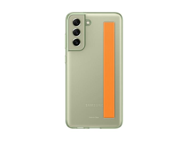 Pouzdro pro Samsung SAMSUNG Poloprůhledný zadní kryt s poutkem S21 FE, zelený (green)