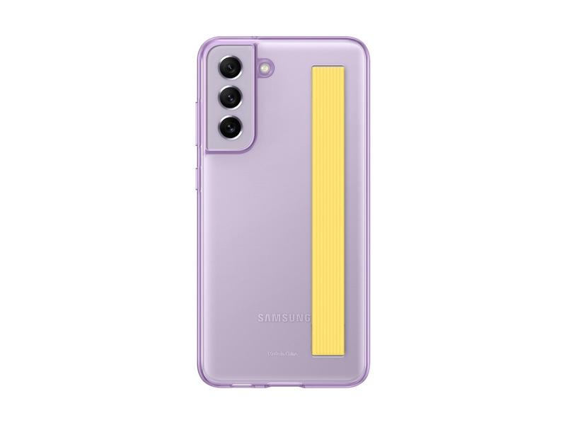 Pouzdro pro Samsung SAMSUNG Poloprůhledný zadní kryt s poutkem S21 FE, fialový (purple)