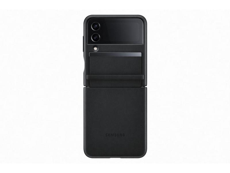 Pouzdro pro Samsung SAMSUNG Flipový kožený kryt Z Flip4, černý (black)
