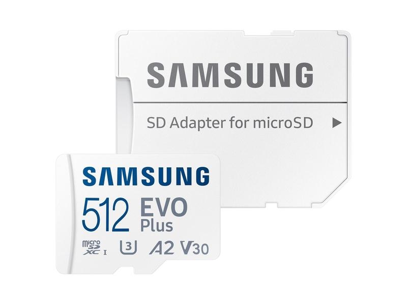 Paměťová karta SAMSUNG microSDXC 512GB EVO Plus + SD adaptér