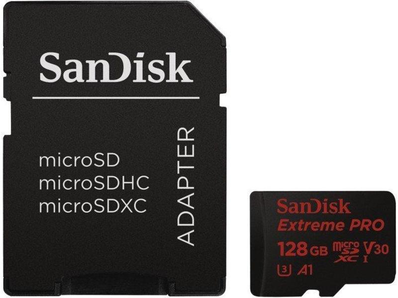 Paměťová karta SANDISK Extreme Pro microSDXC 128GB 100MB/s + ada.