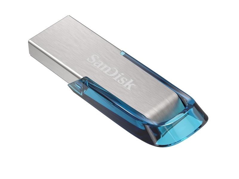 Přenosný flash disk SANDISK Cruzer Ultra Flair 64GB, modrá