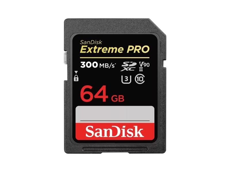 Paměťová karta SANDISK Extreme PRO SDXC 64GB 300MB/s V90 UHS-II