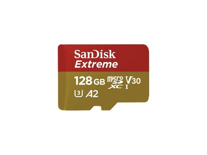 Paměťová karta SANDISK Extreme microSDXC 128GB 190MB/s + adaptér