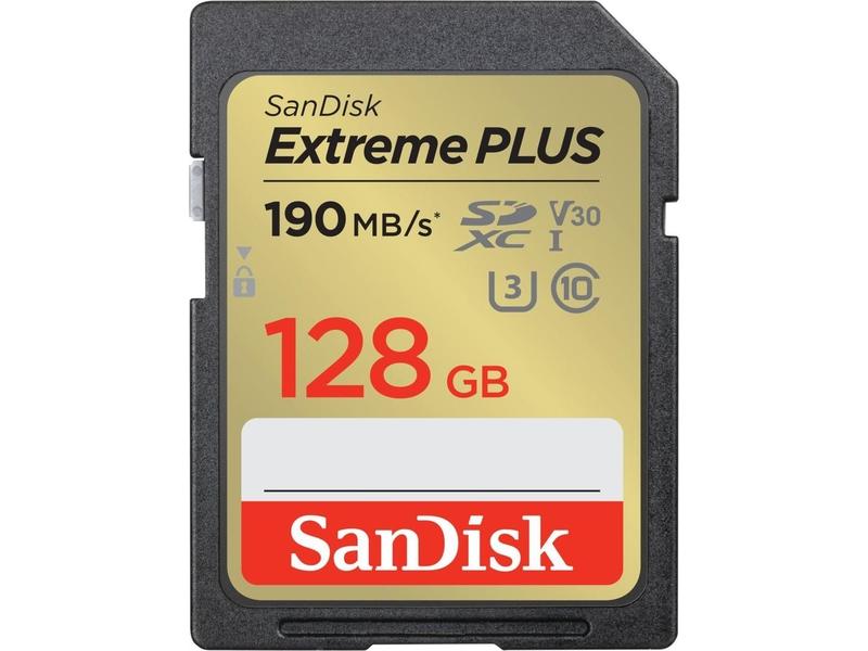 Paměťová karta SANDISK Extreme PLUS SDXC 128GB 190MB/s V30 UHS-I
