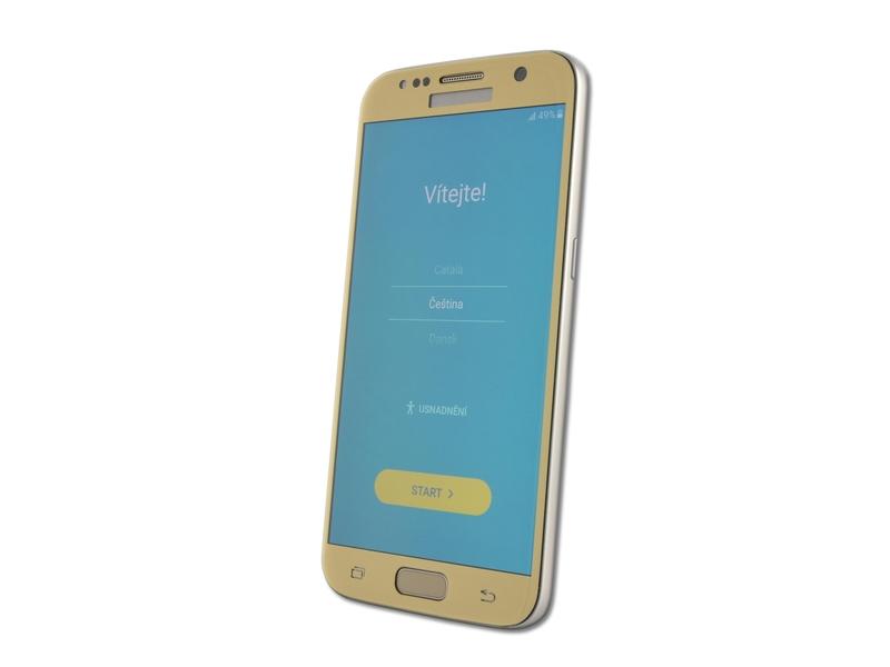 Tvrzené ochranné sklo SCREENSHIELD SAMSUNG G930 Galaxy S7 Temperované sklo (golden)