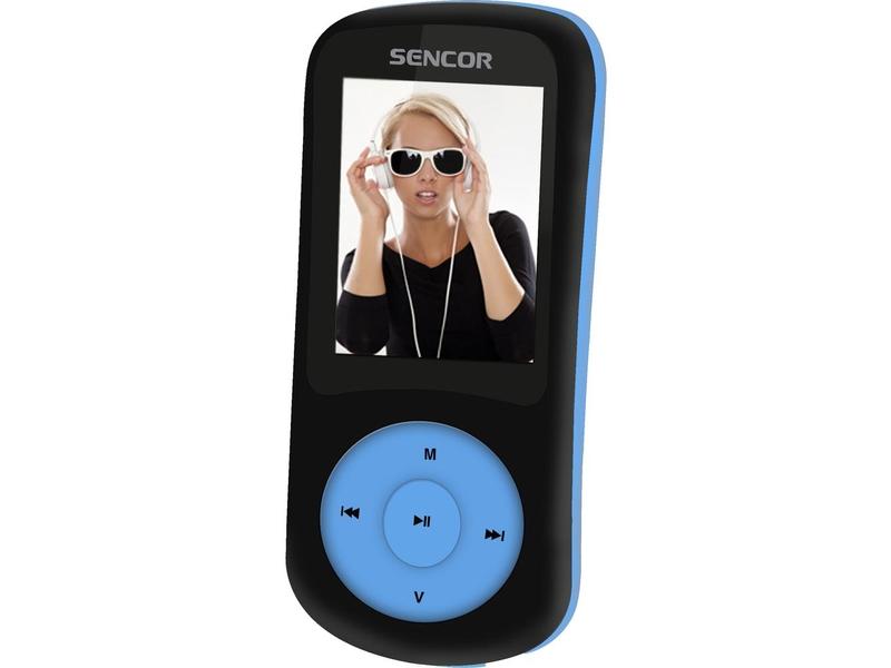MP3 přehrávač SENCOR SFP 5870 BBU 8GB, černá/modrá (black/blue)