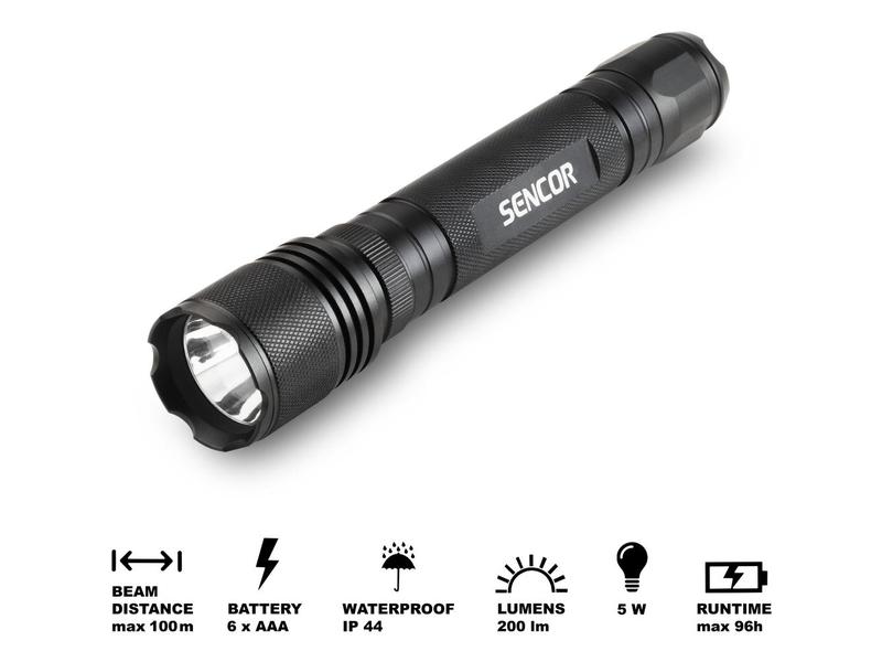 Svítilna SENCOR SLL 112 5W T6 ALU