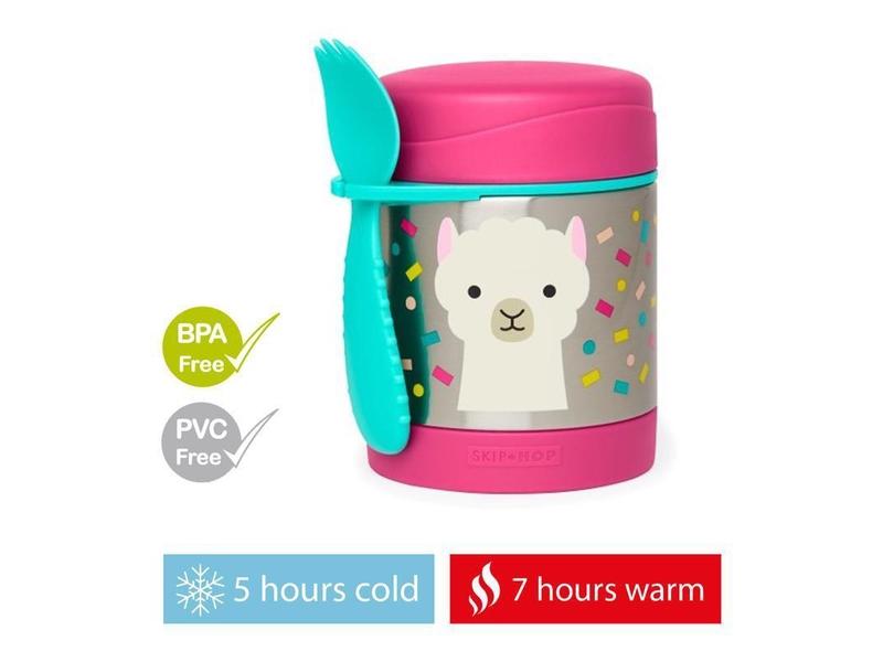 Termoska SKIP HOP Zoo Termoska na jídlo se lžičko-vidličkou Lama 325 ml, 12 m+