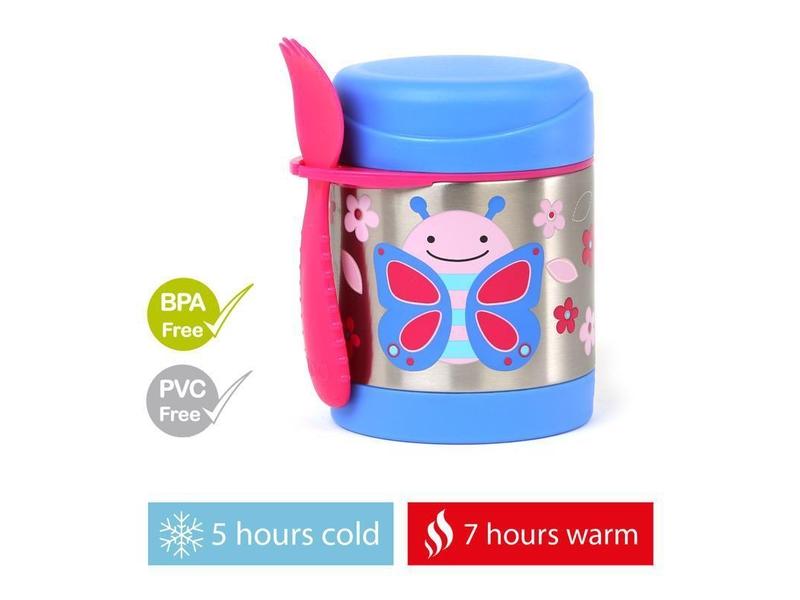Termoska SKIP HOP Zoo Termoska na jídlo se lžičko-vidličkou Motýlek 325 ml, 12 m+