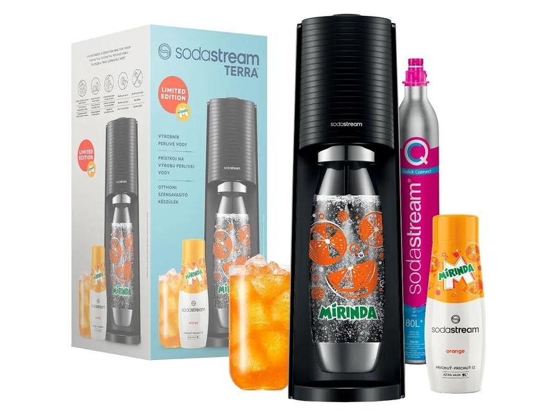 Výrobník sodové vody SODASTREAM TERRA Black MIRINDA Mpack