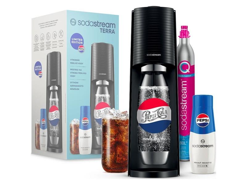 Výrobník sodové vody SODASTREAM TERRA Black Pepsi Mpack
