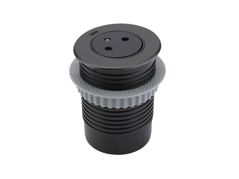 1z + 1x USB-C vestavná zásuvka SOLIGHT PP127