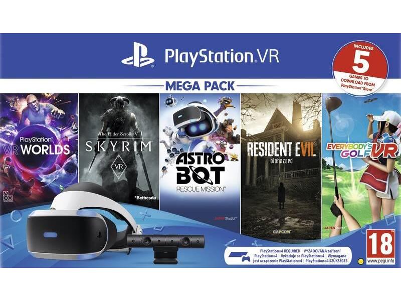 Brýle pro virtuální realitu SONY PlayStation VR + kamera + 5 her (VR Worlds, Skyrim, Resident Evil 7, Everybodys Golf, Astrobot)